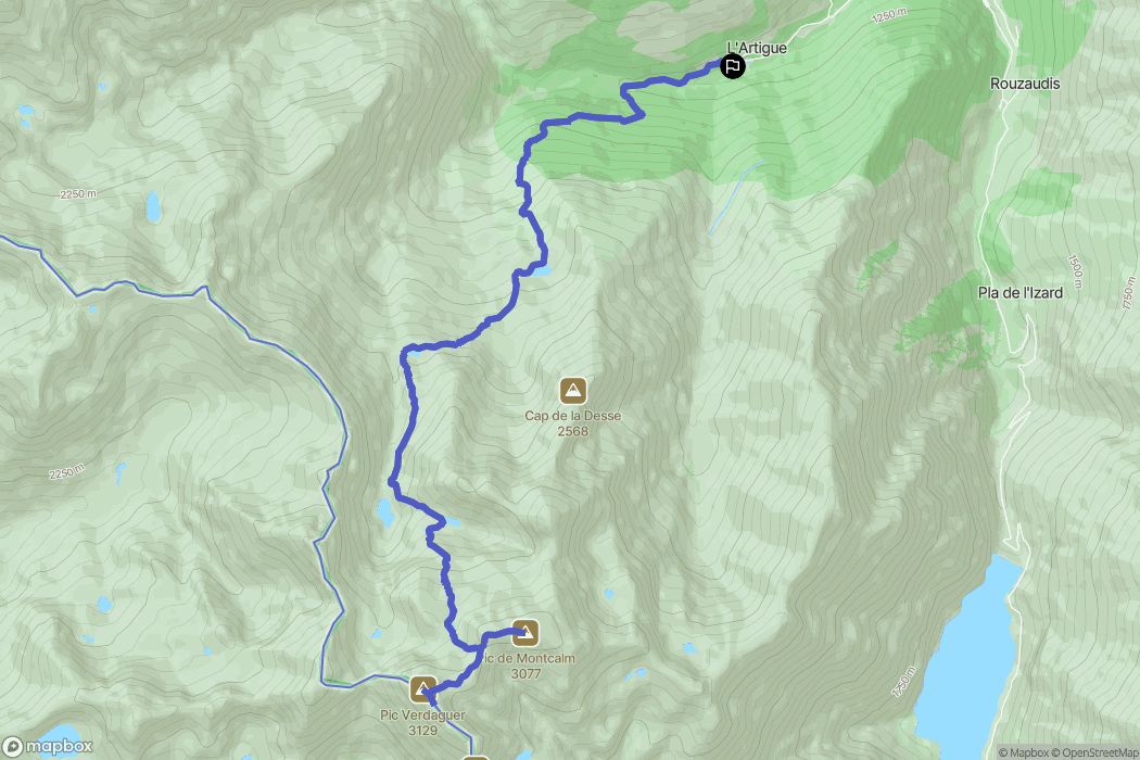 L'Artigue, Auzat: routekaart voor buitenactiviteiten - France