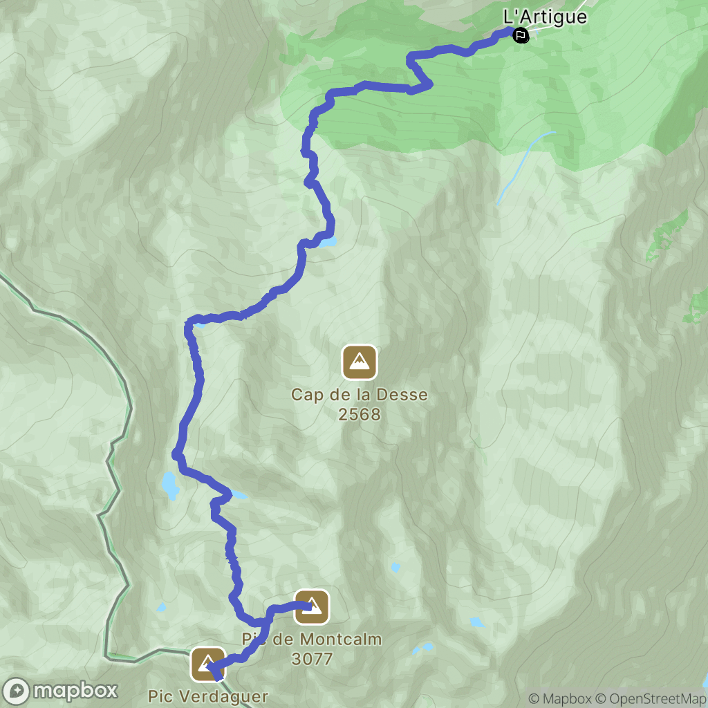 L'Artigue, Auzat: routekaart voor buitenactiviteiten - France