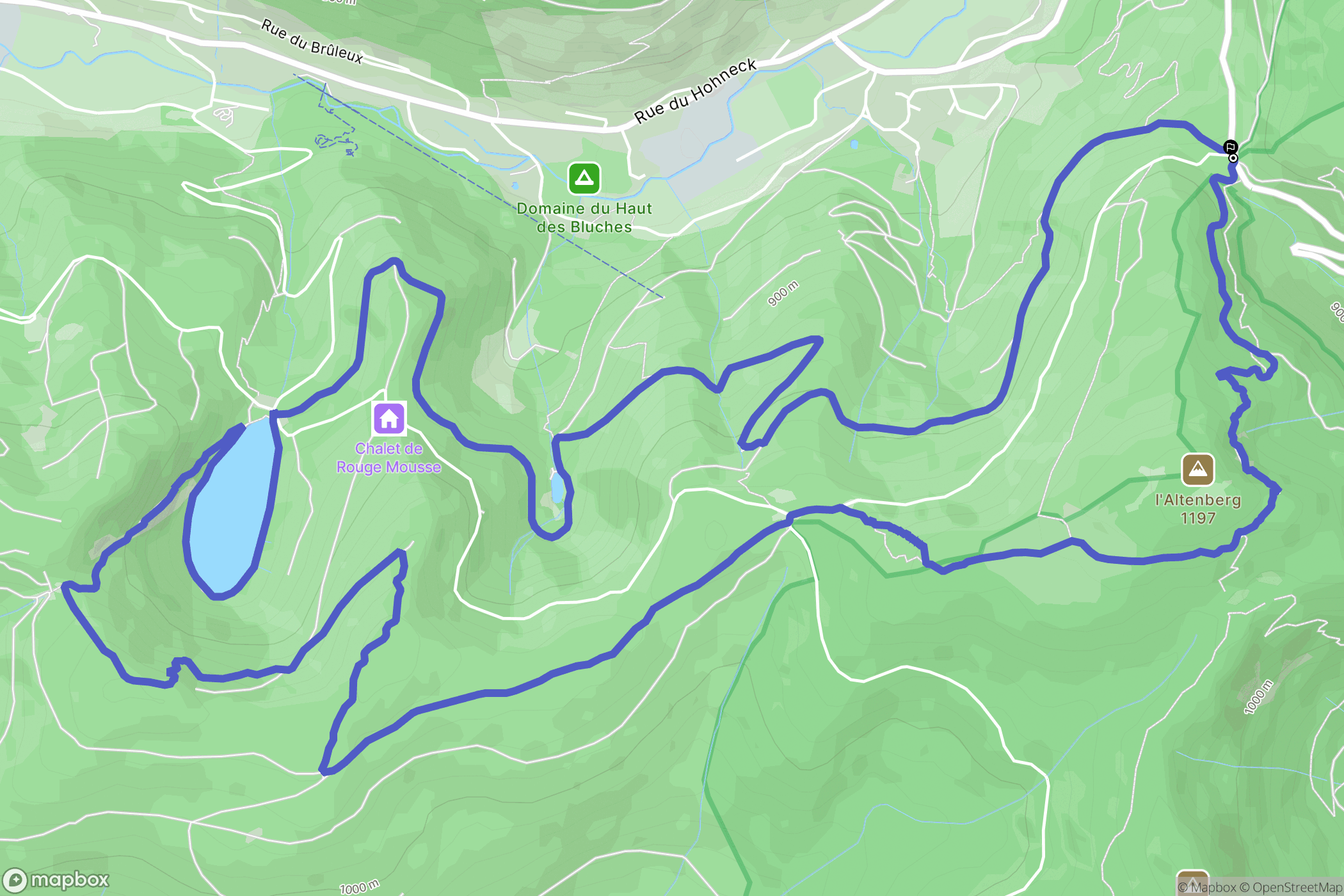 La Bresse : carte du parcours de randonnée - France