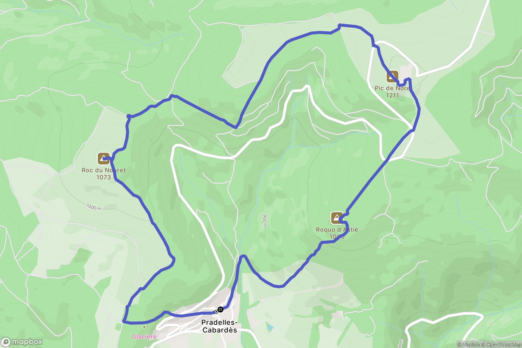 Pradelle-Cabardès: routekaart voor buitenactiviteiten - France