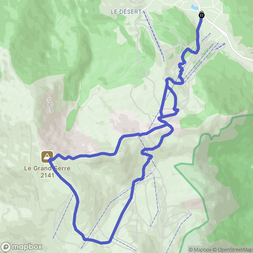 Vizille : carte du parcours de randonnée - France
