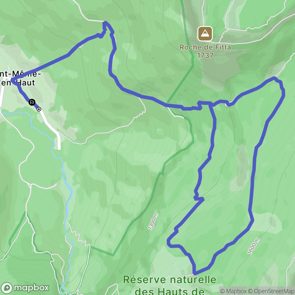 Saint-Même-d'en-Haut : carte du parcours de randonnée - France