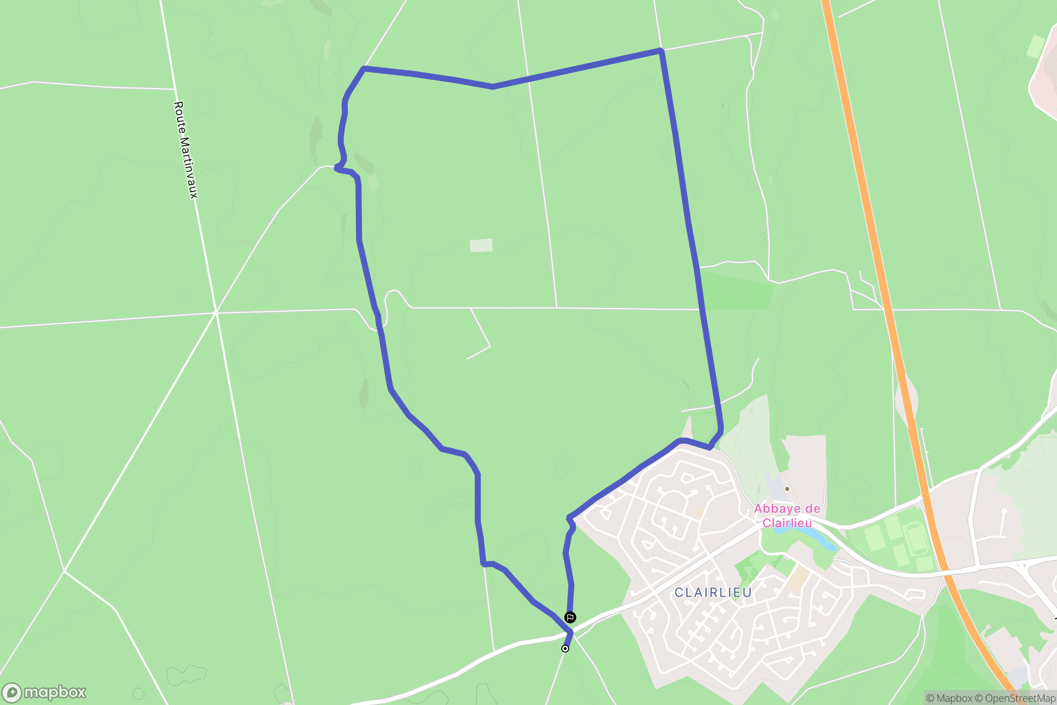 Villers-les-Nancy; Clairieu : carte du parcours de randonnée - France