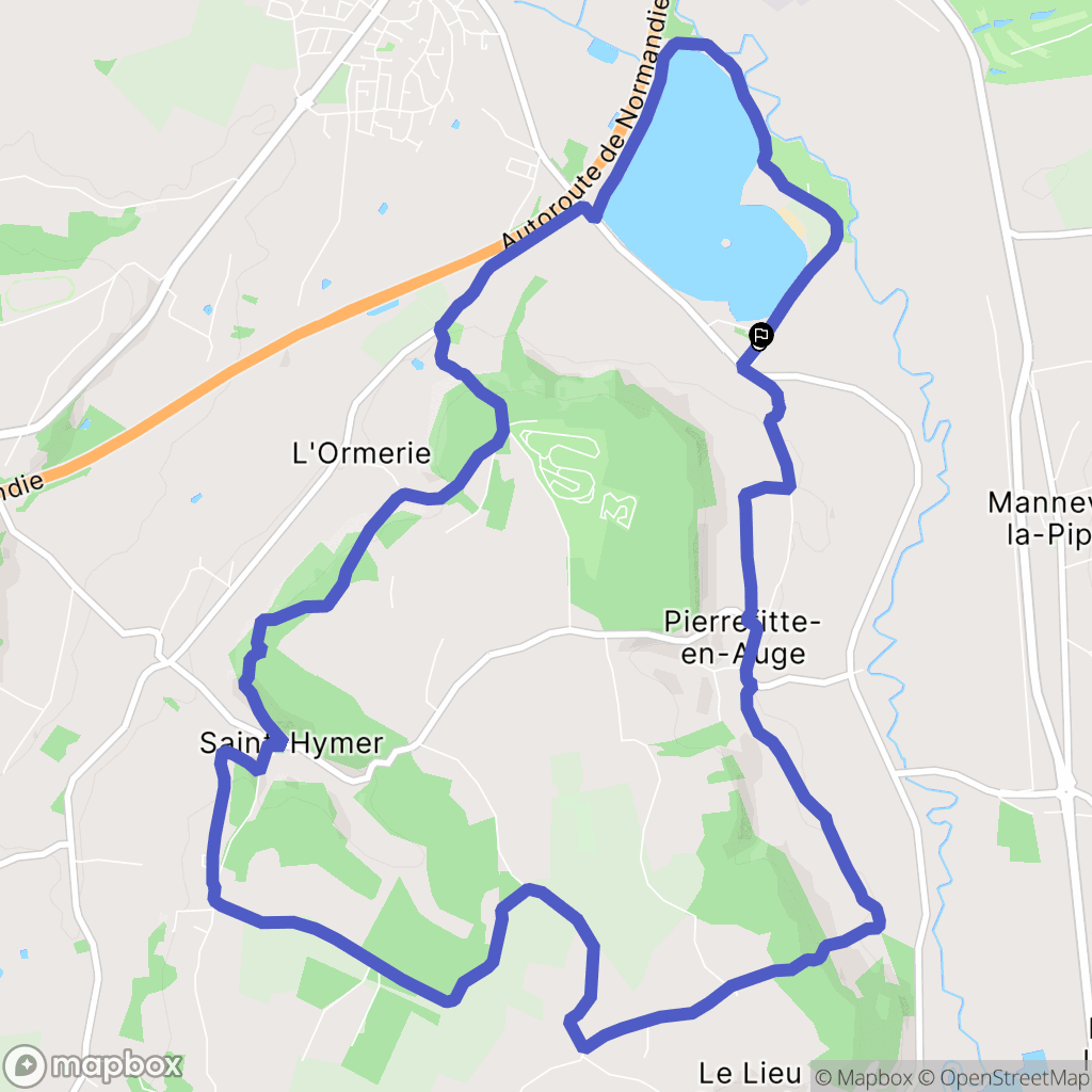 Pont-l'Evêque : carte du parcours de randonnée - France