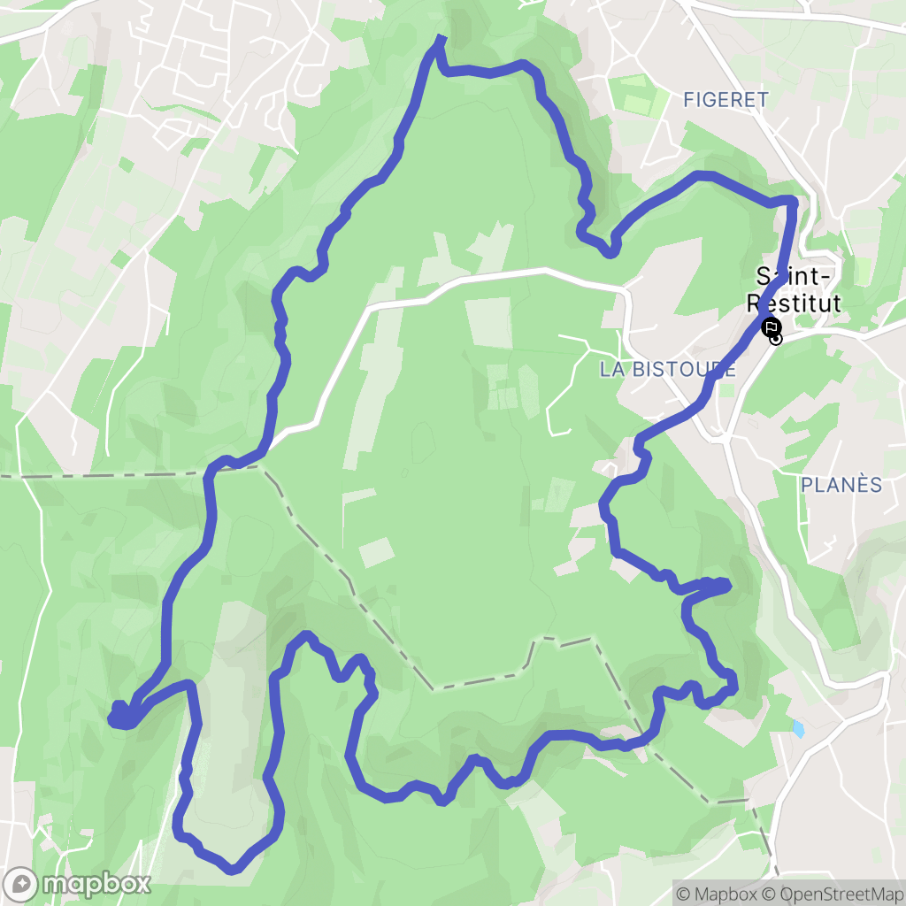 Saint-Paul-Trois-Châteaux : carte du parcours de randonnée - France