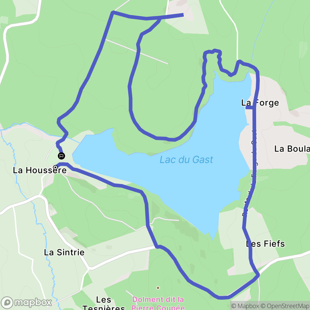 Le Gast : carte du parcours de randonnée - France
