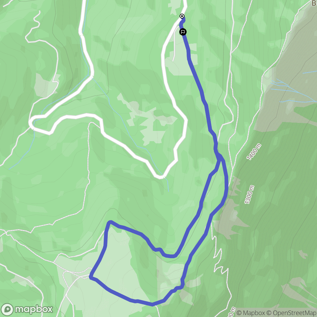 Saint-Hugues : carte du parcours de randonnée - France