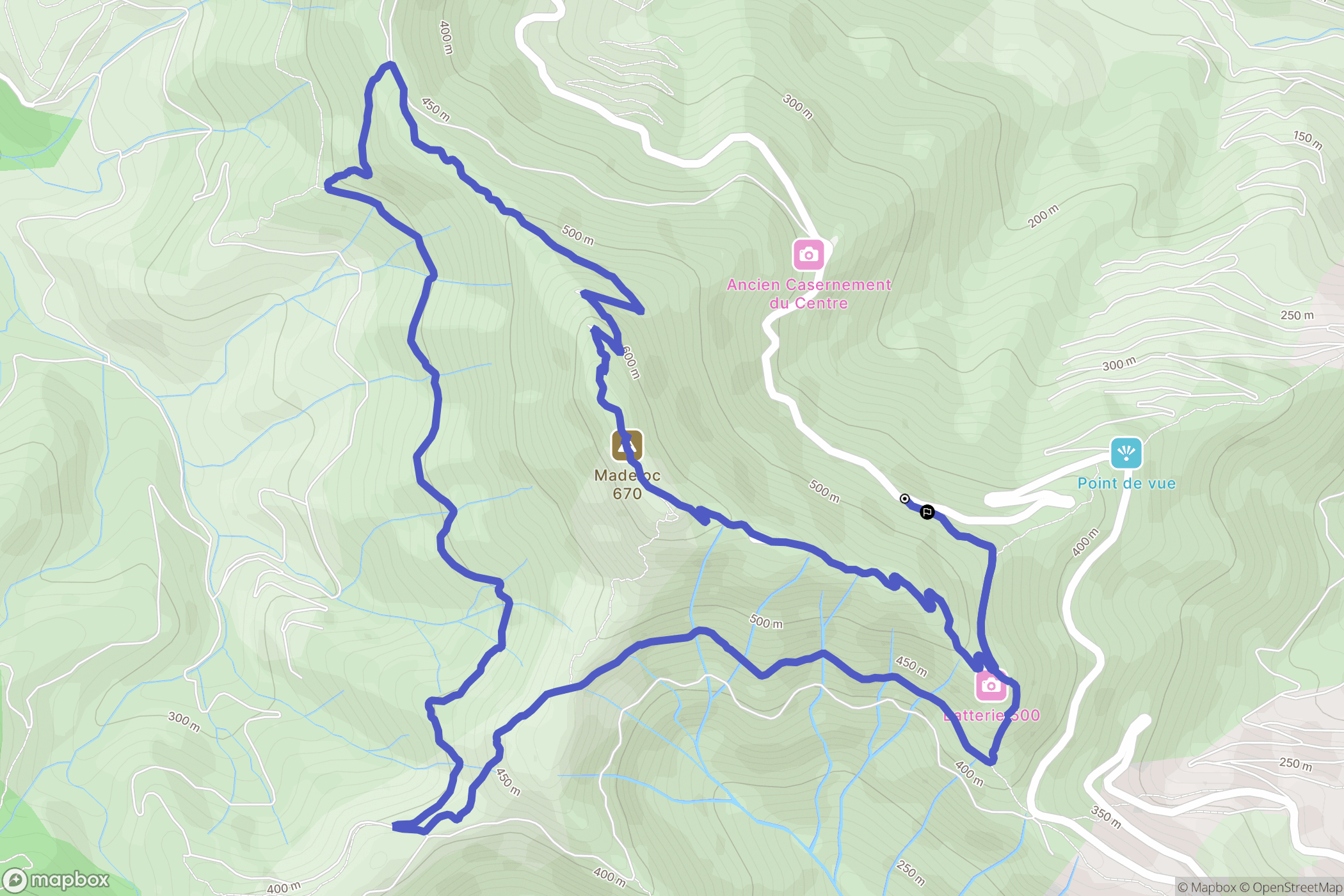 Coll dels Gascons, Cospron : carte du parcours de randonnée - France