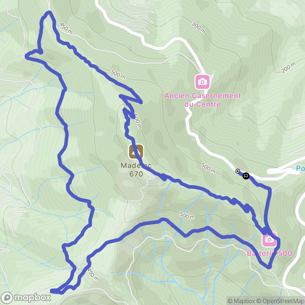 Coll dels Gascons, Cospron : carte du parcours de randonnée - France