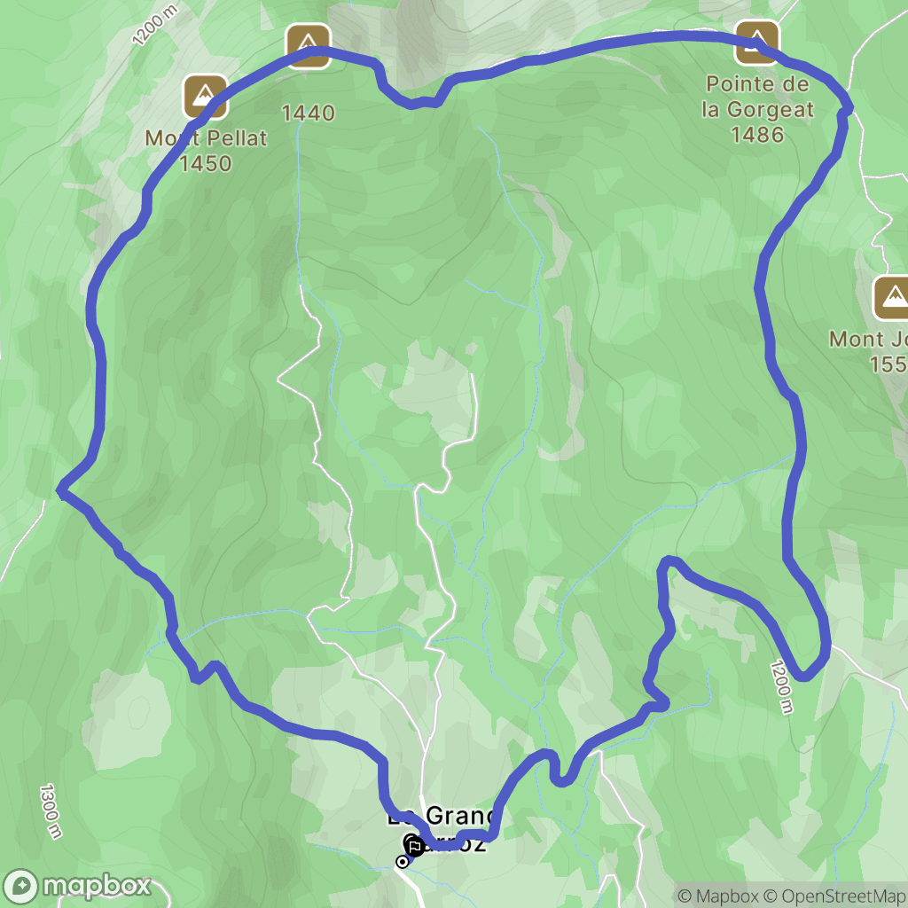 Le Grand Carroz : carte du parcours de randonnée - France