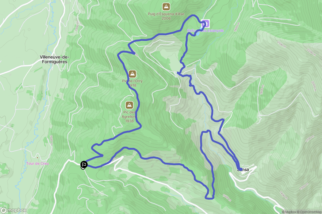 Matemale : carte du parcours de randonnée - France