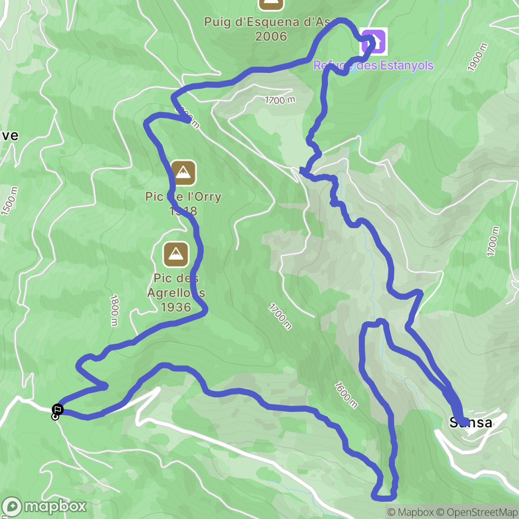 Matemale : carte du parcours de randonnée - France