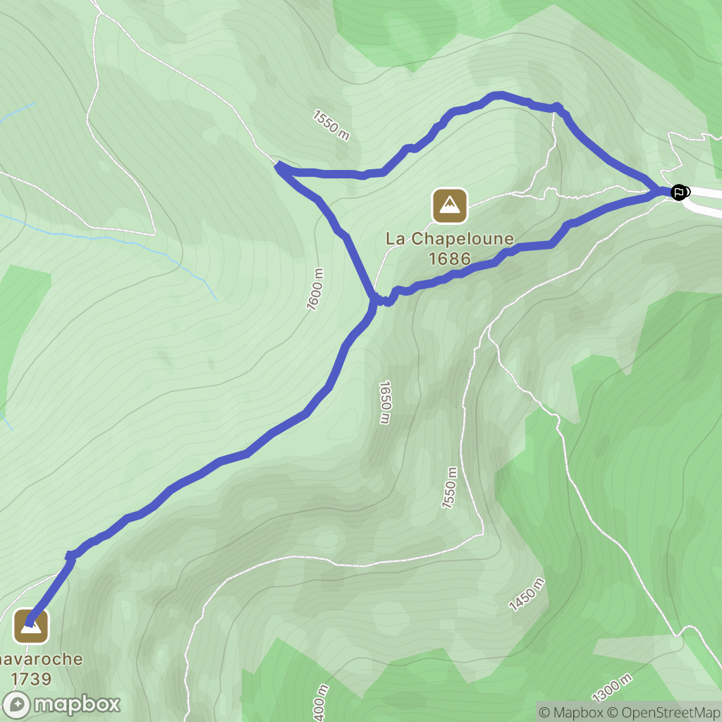 Mandailles-Saint-Julien : carte du parcours de randonnée - France