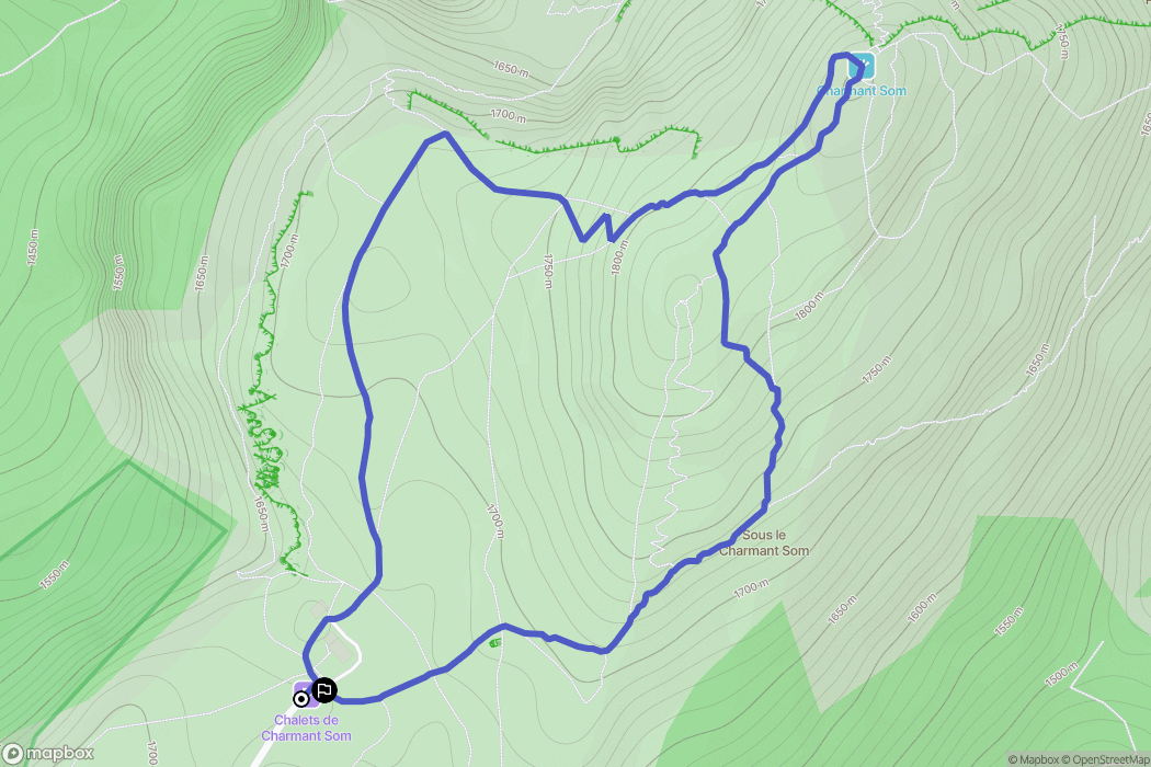 Le Sappey-en-Chartreuse : carte du parcours de randonnée - France