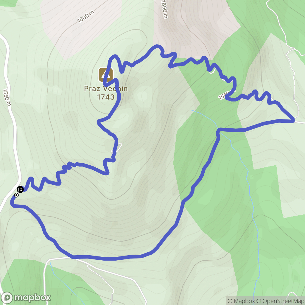 Héry : carte du parcours de randonnée - France