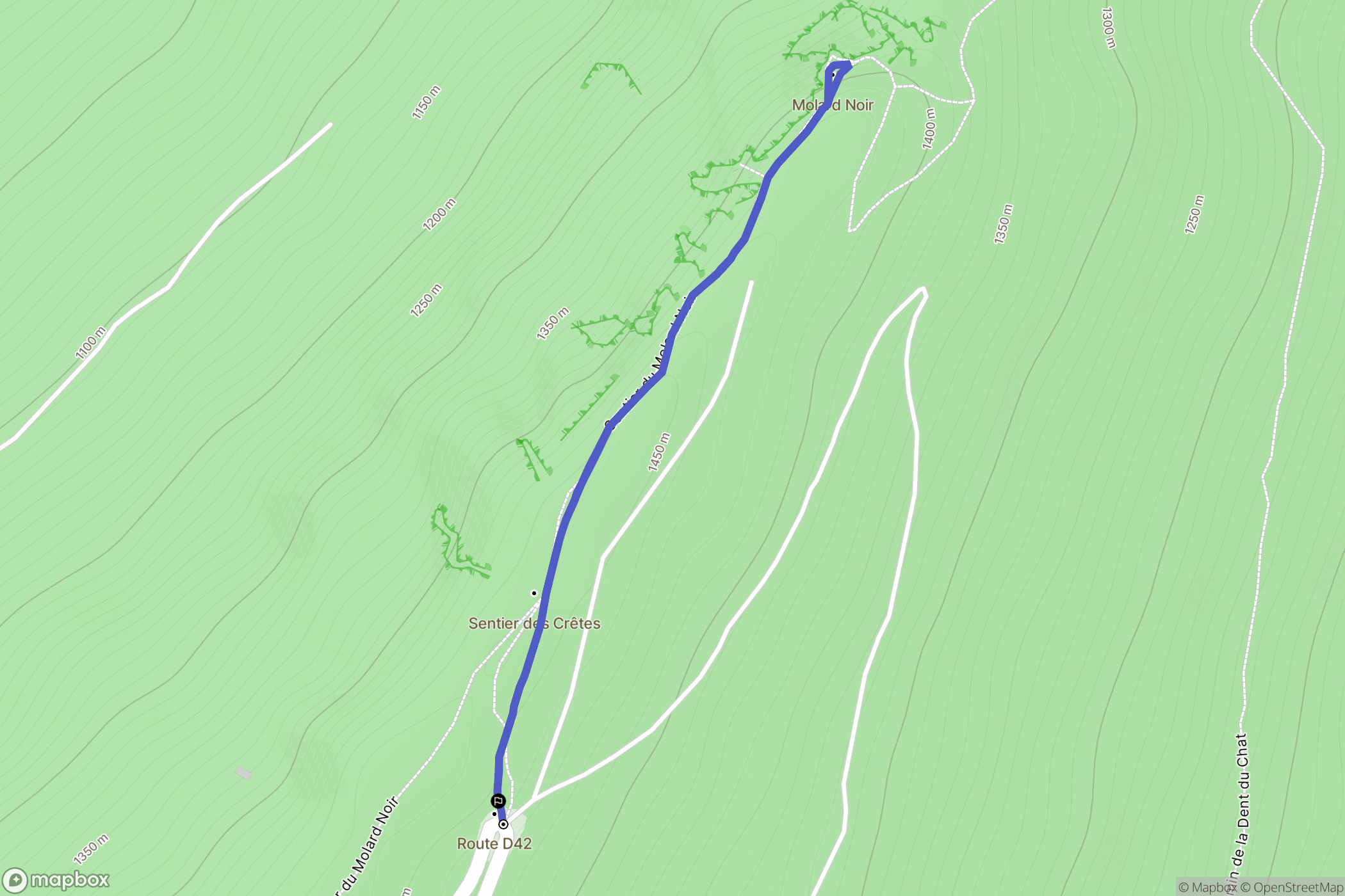 Saint-Jean-de-Chevelu : carte du parcours de randonnée - France