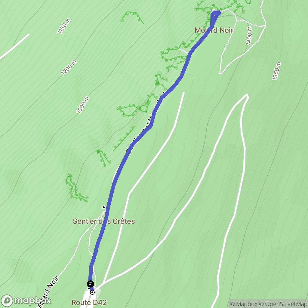 Saint-Jean-de-Chevelu : carte du parcours de randonnée - France