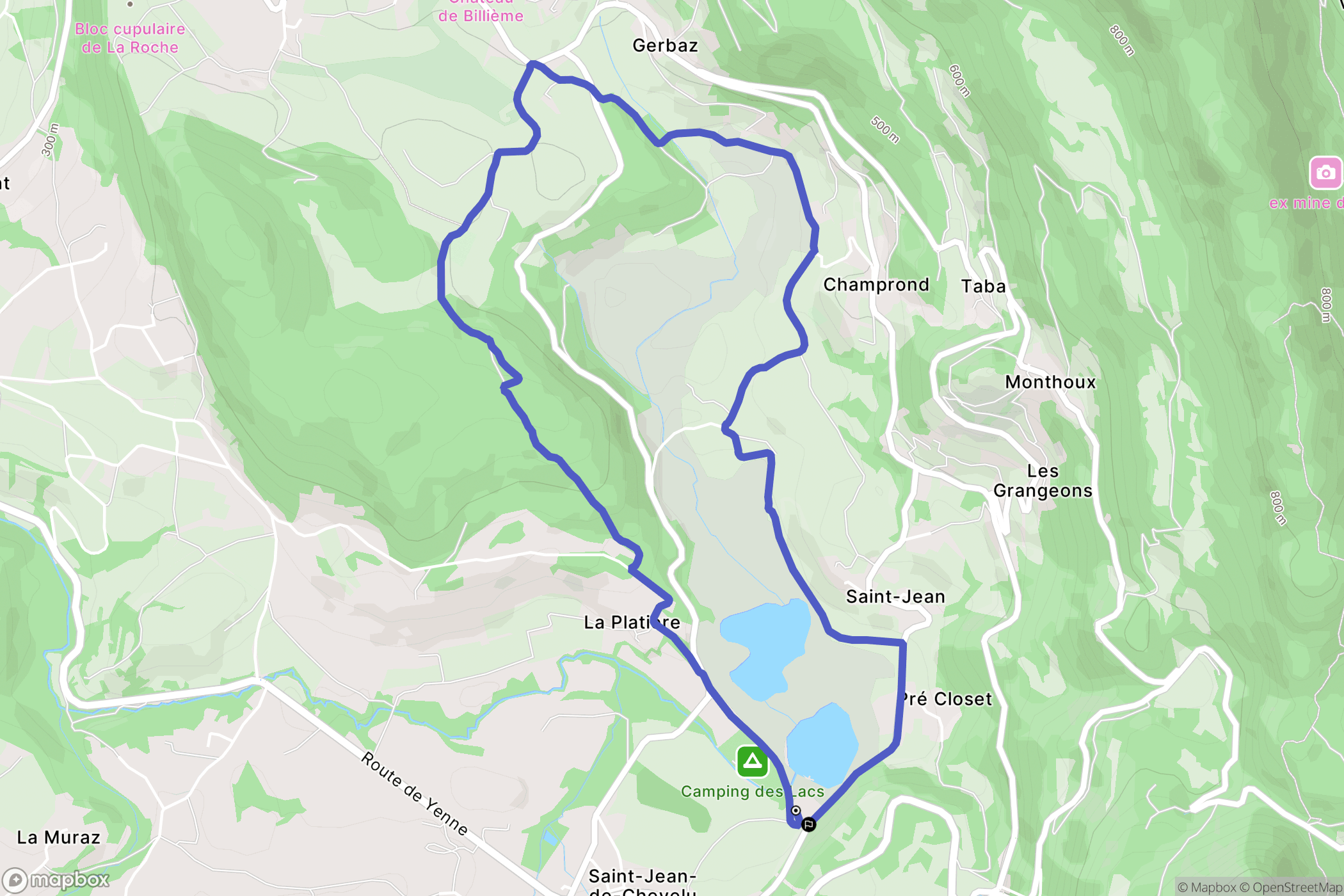 St Jean de Chevelu: routekaart voor buitenactiviteiten - France