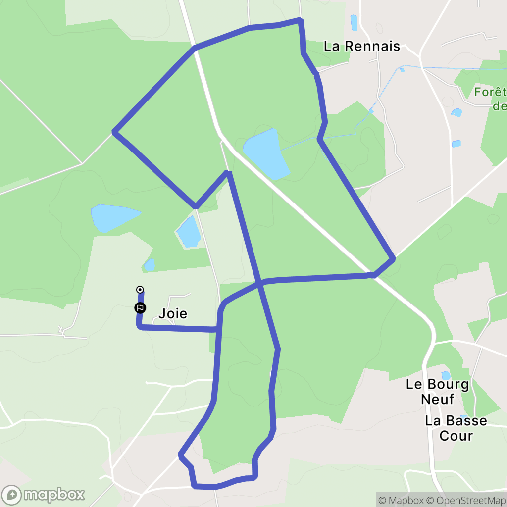 Lohéac : carte du parcours de randonnée - France