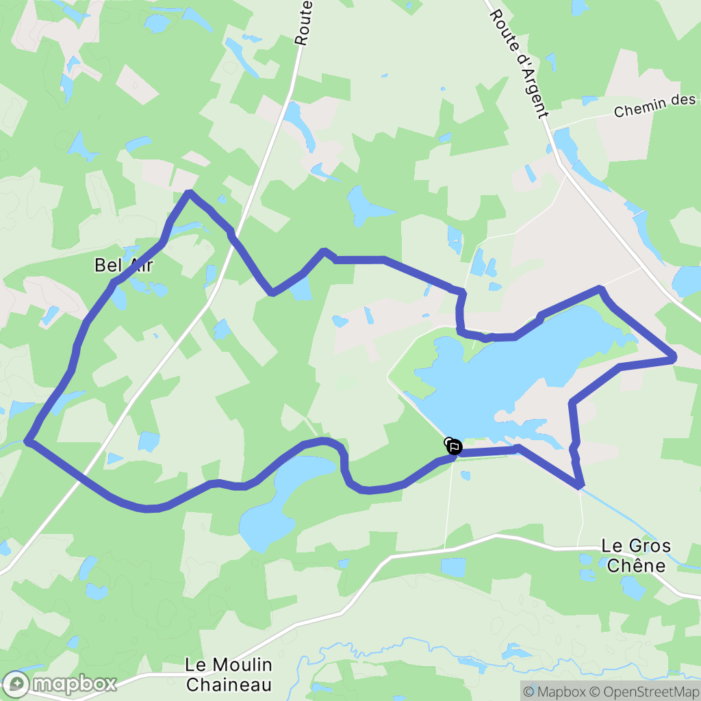Clémont : carte du parcours de randonnée - France