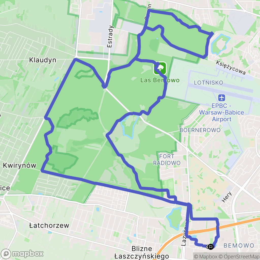 Warszawa: mapa trasy - Poland