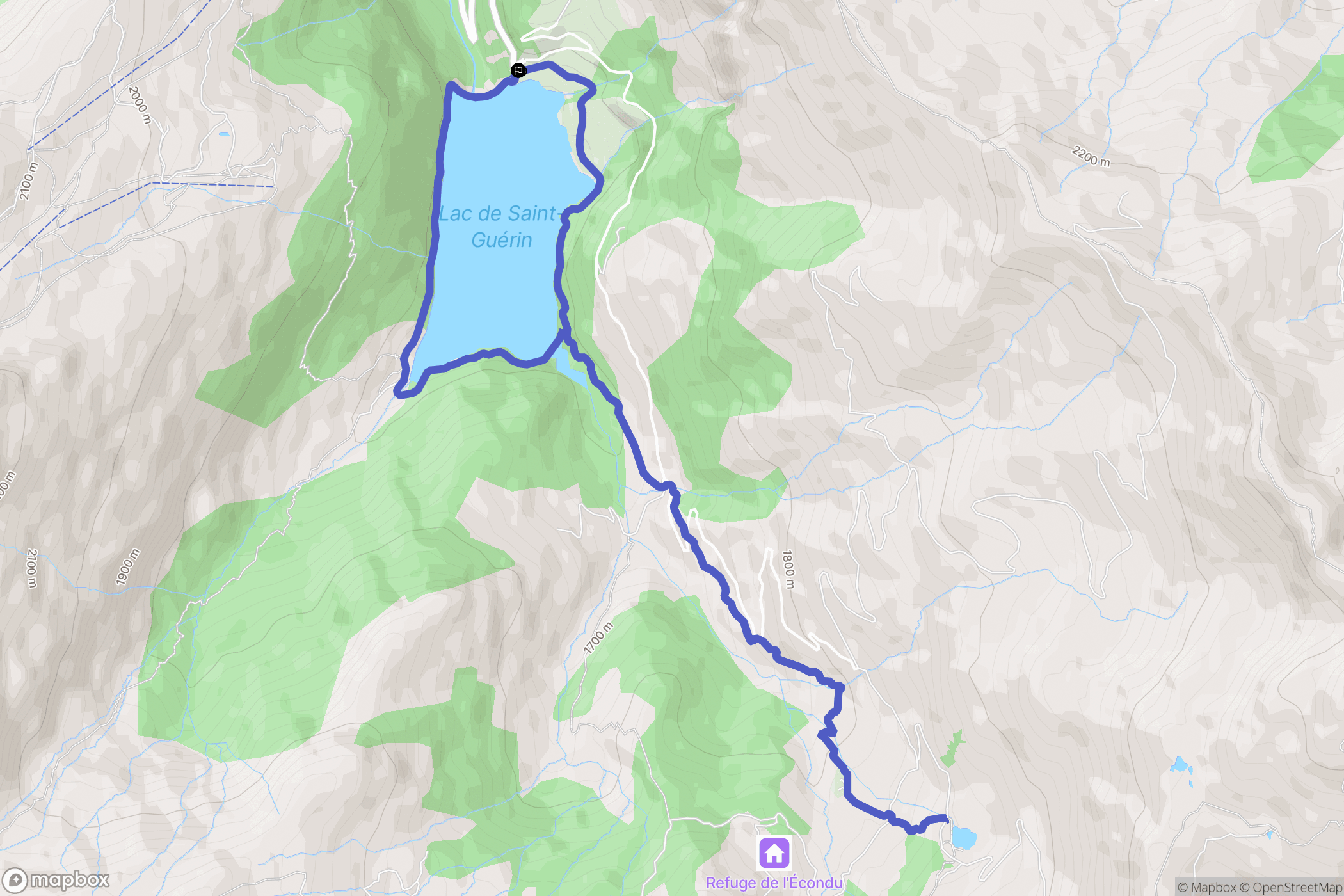 L'Ami, Beaufort : carte du parcours de randonnée - France