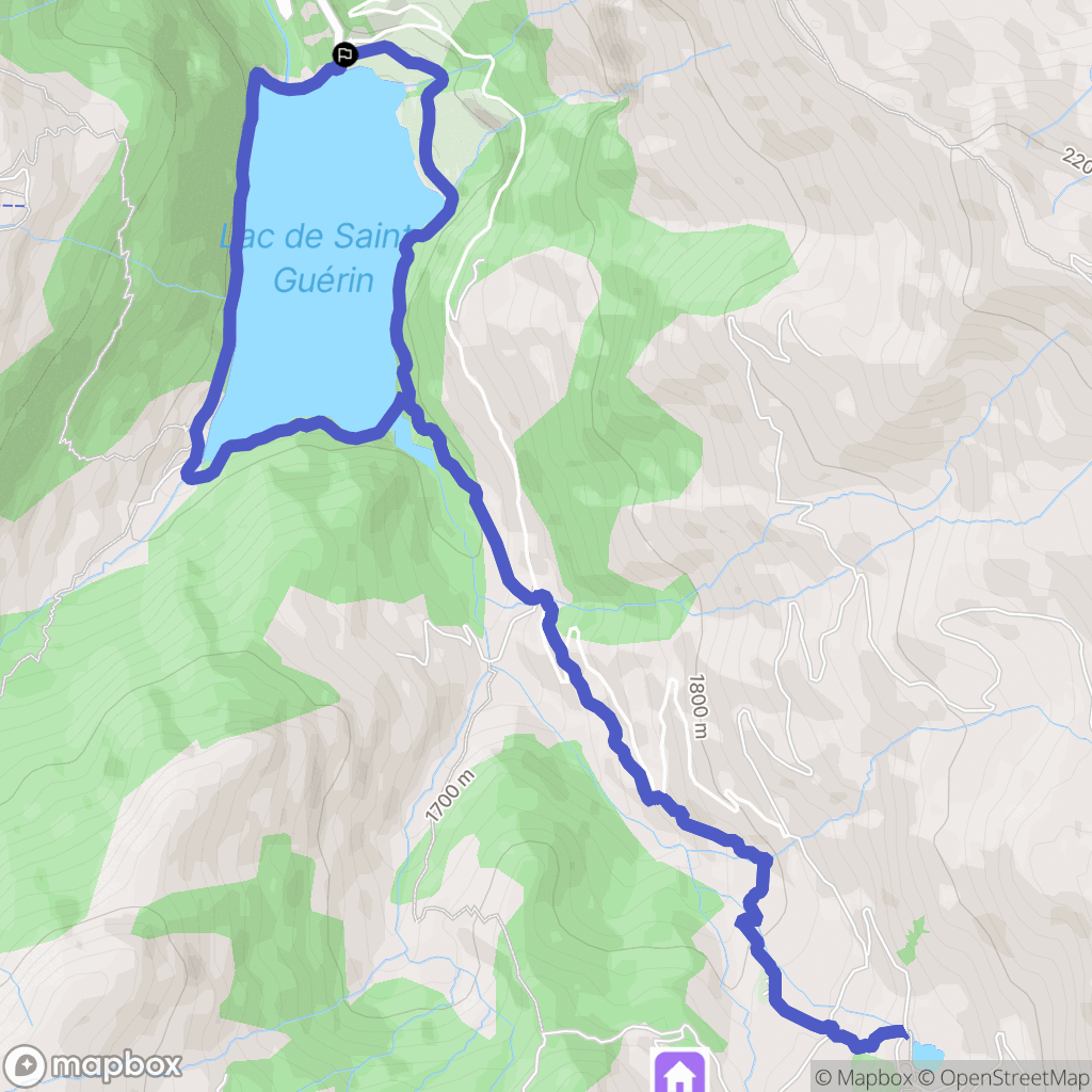 L'Ami, Beaufort : carte du parcours de randonnée - France