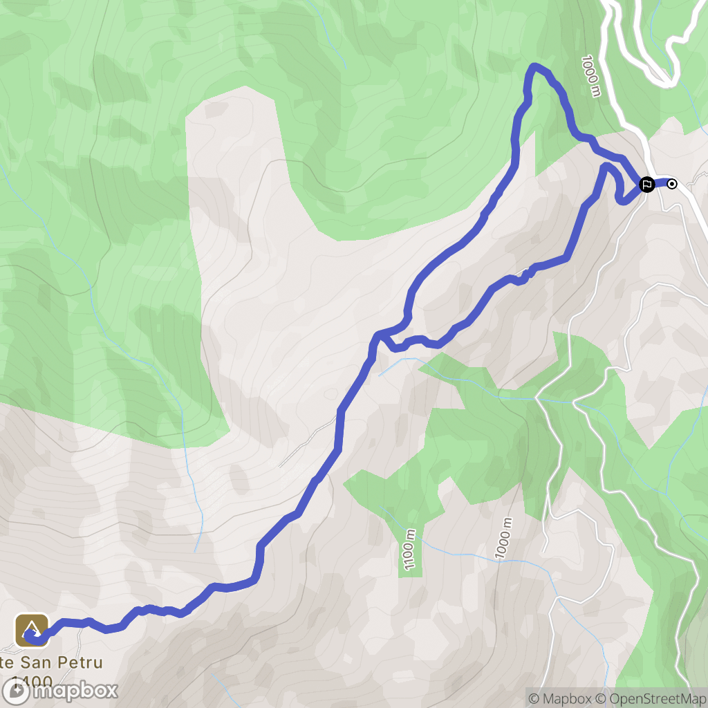 Petreto-Bicchisano : carte du parcours de randonnée - France