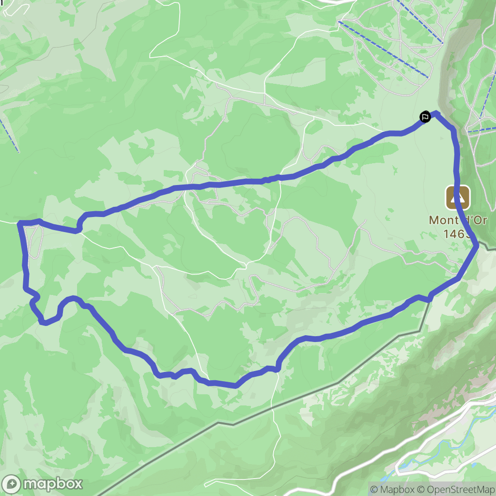 Les Tavins : carte du parcours de randonnée - France
