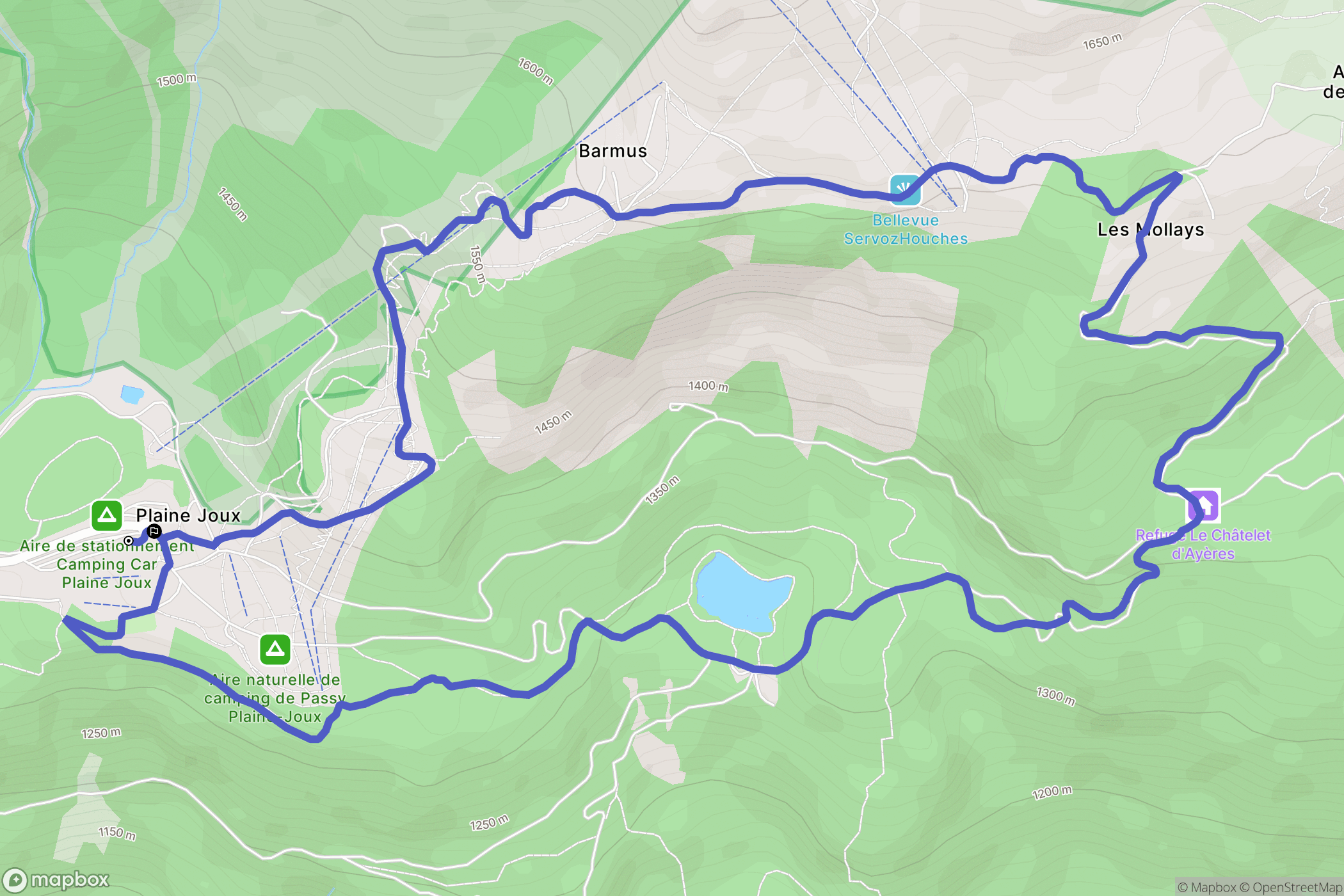 Plaine Joux, Passy: routekaart voor buitenactiviteiten - France