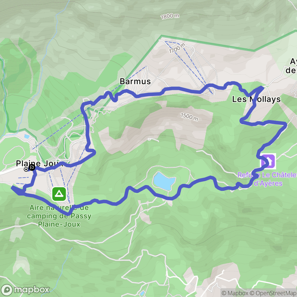 Plaine Joux, Passy: routekaart voor buitenactiviteiten - France