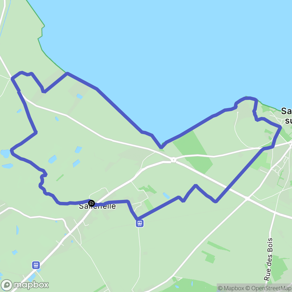Saint-Valery-sur-Somme : carte du parcours de randonnée - France