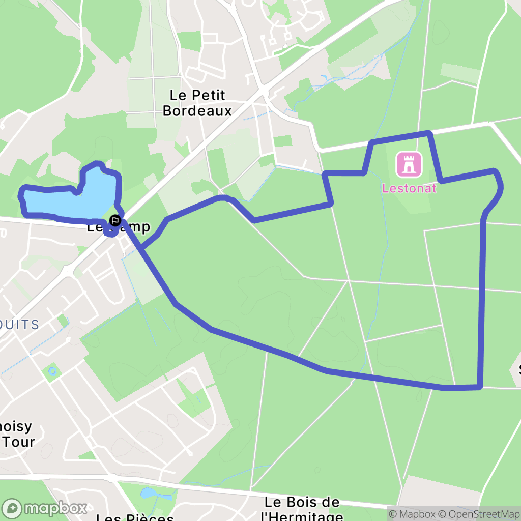 Cestas : carte du parcours de randonnée - France