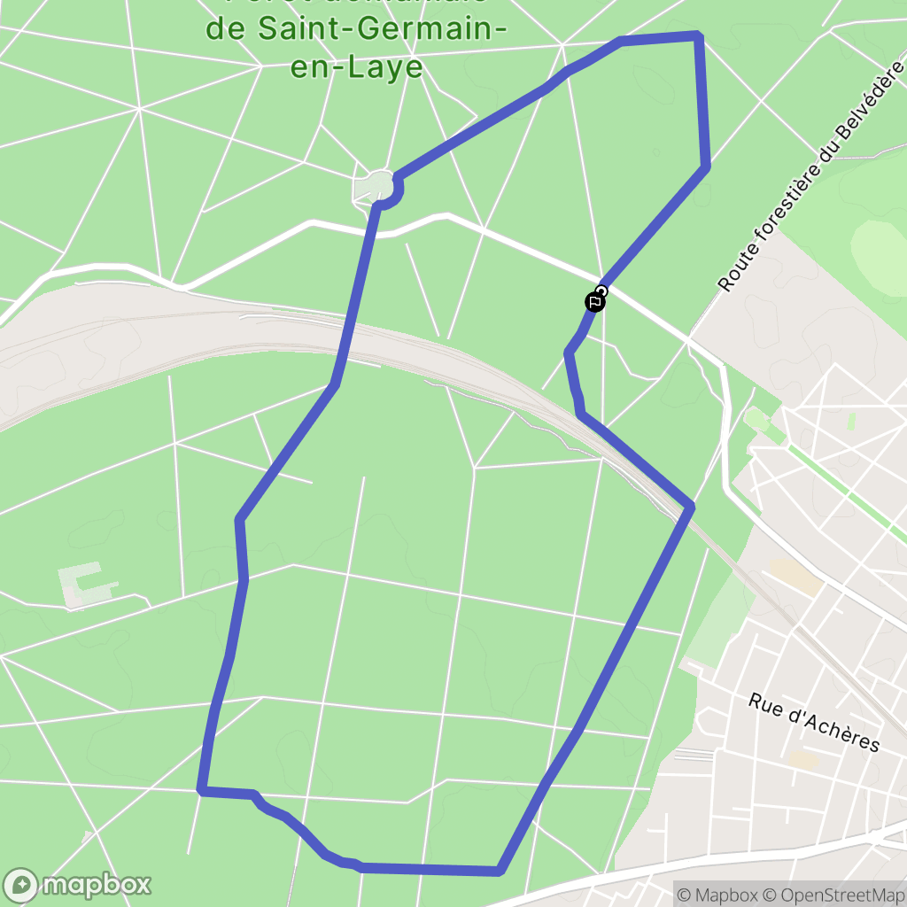 Maisons-Laffitte : carte du parcours de randonnée - France