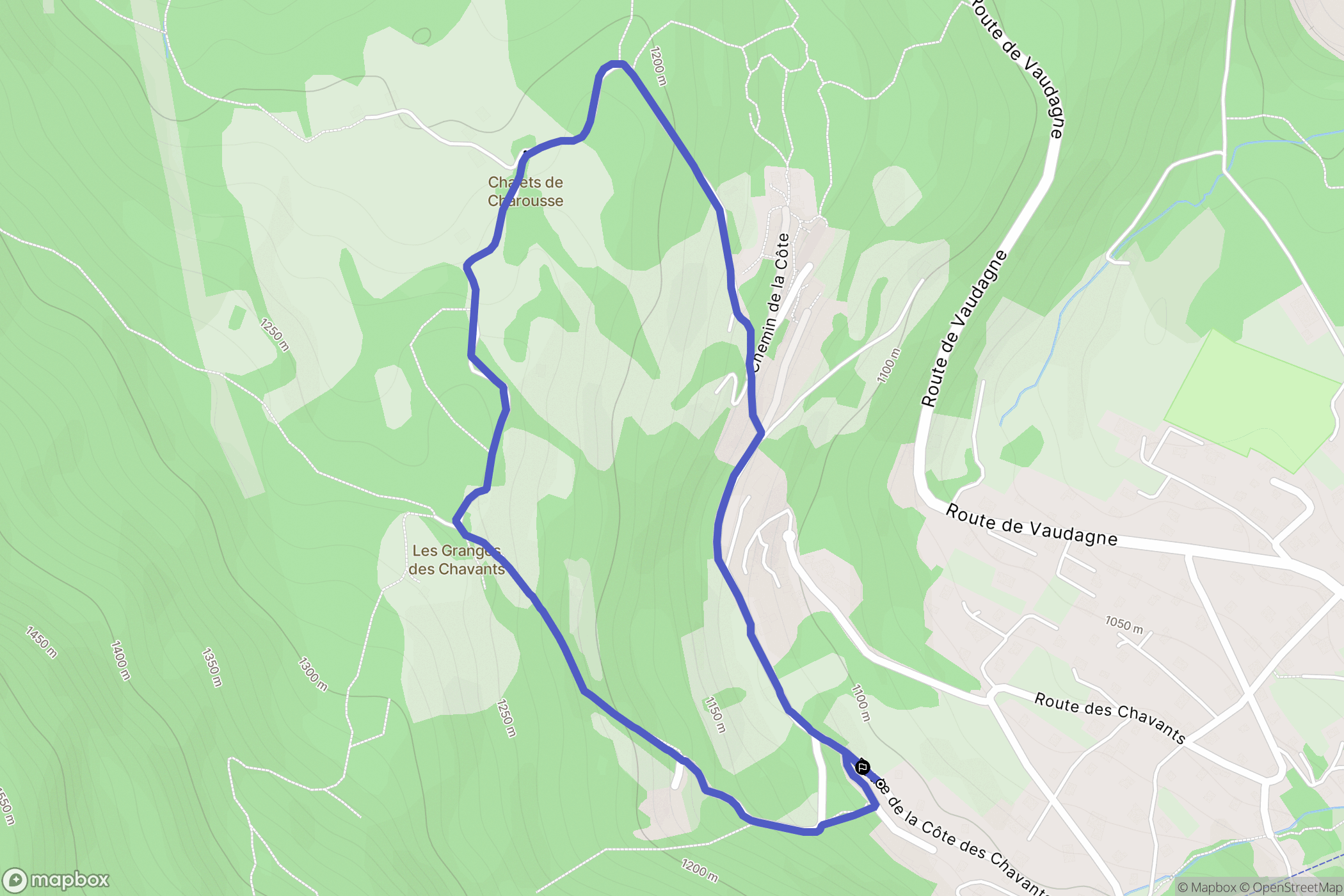 La Côte des Chavants, Les Houches: routekaart voor buitenactiviteiten - France