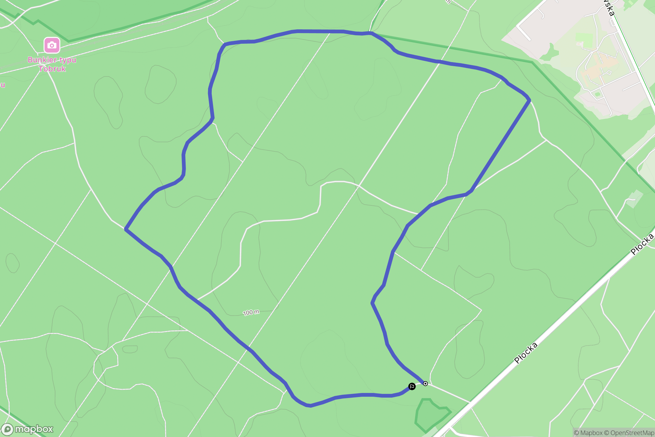 Płock: mapa trasy - Poland