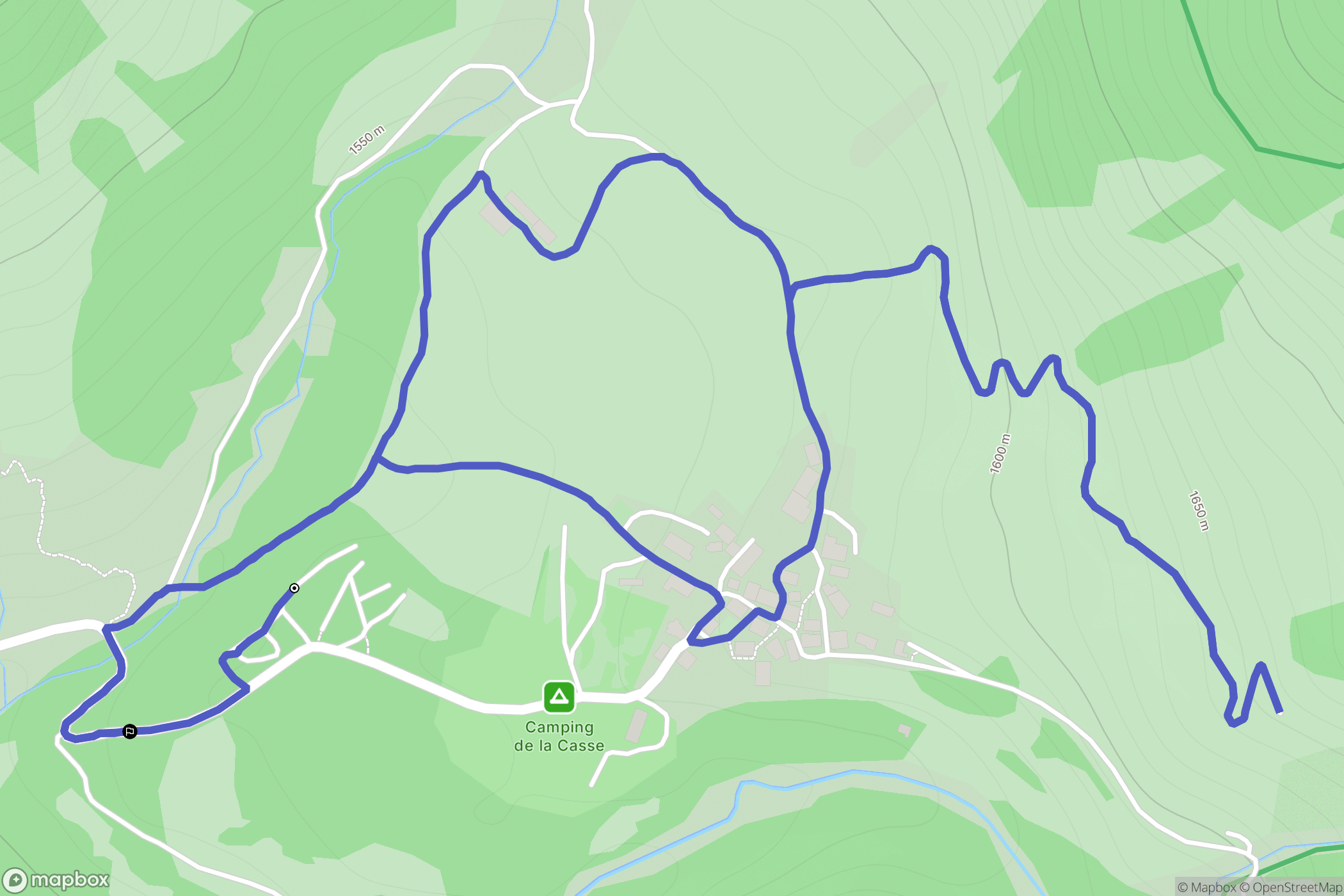 Prapic, Orcières : carte du parcours de randonnée - France
