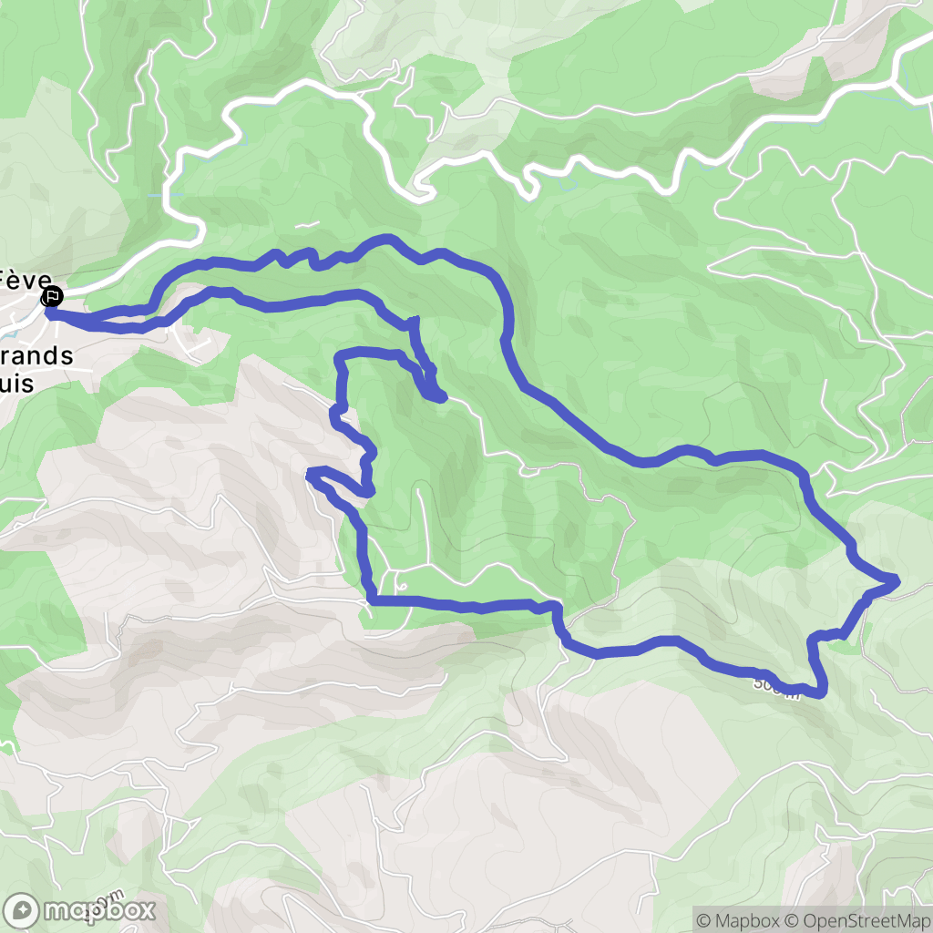 Marseille : carte du parcours de randonnée - France