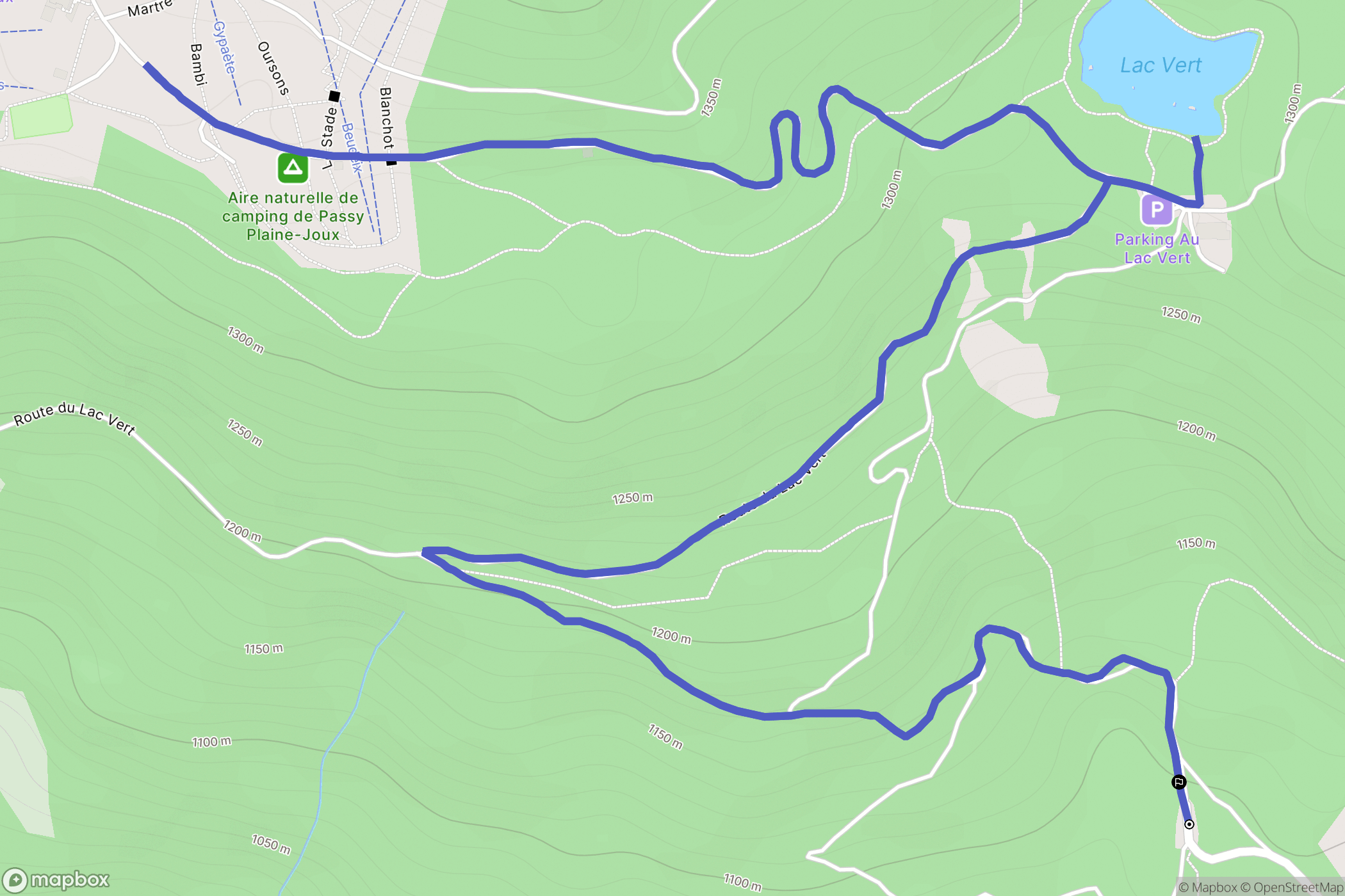 La Côte, Servoz : carte du parcours de randonnée - France