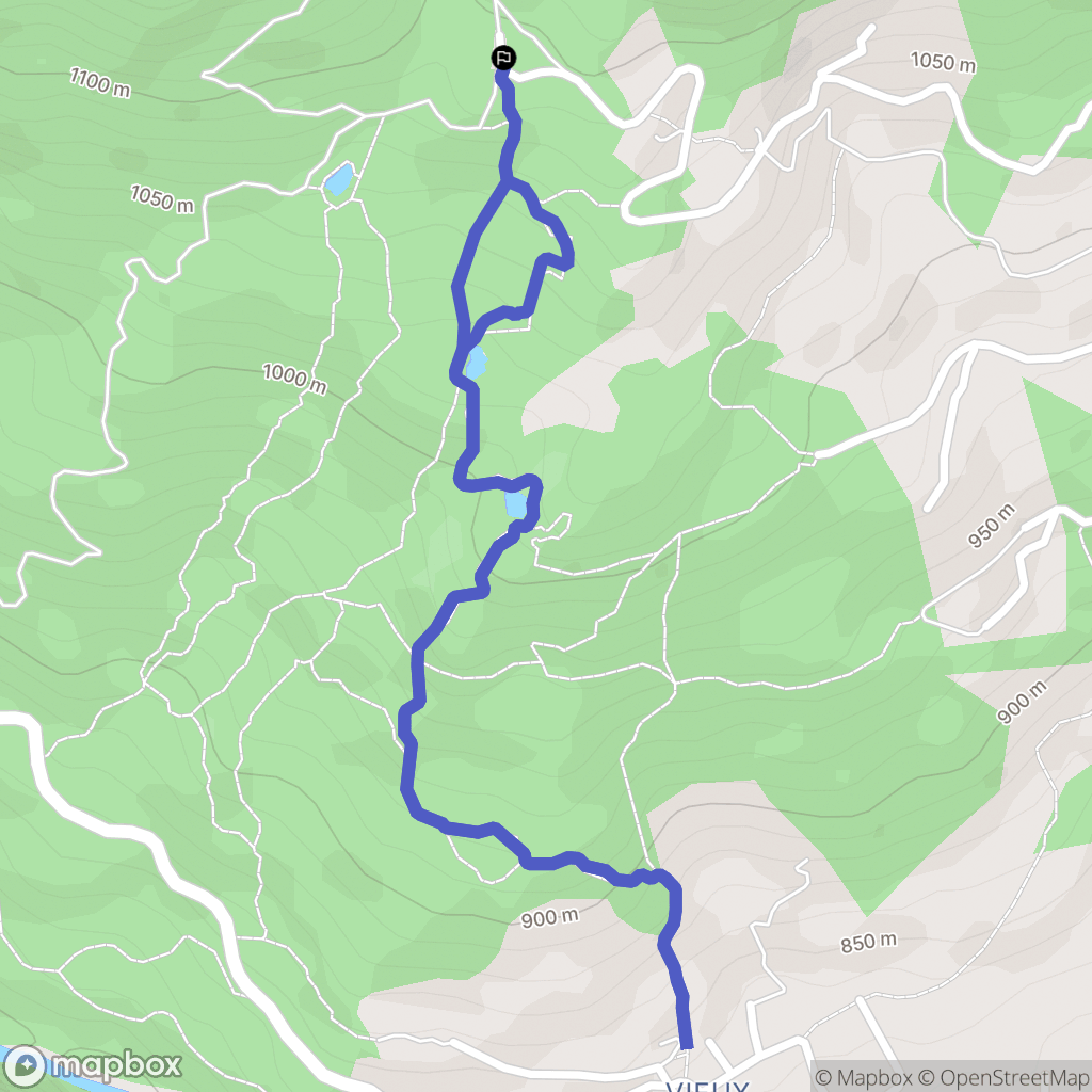 La Cote, Servoz : carte du parcours de randonnée - France