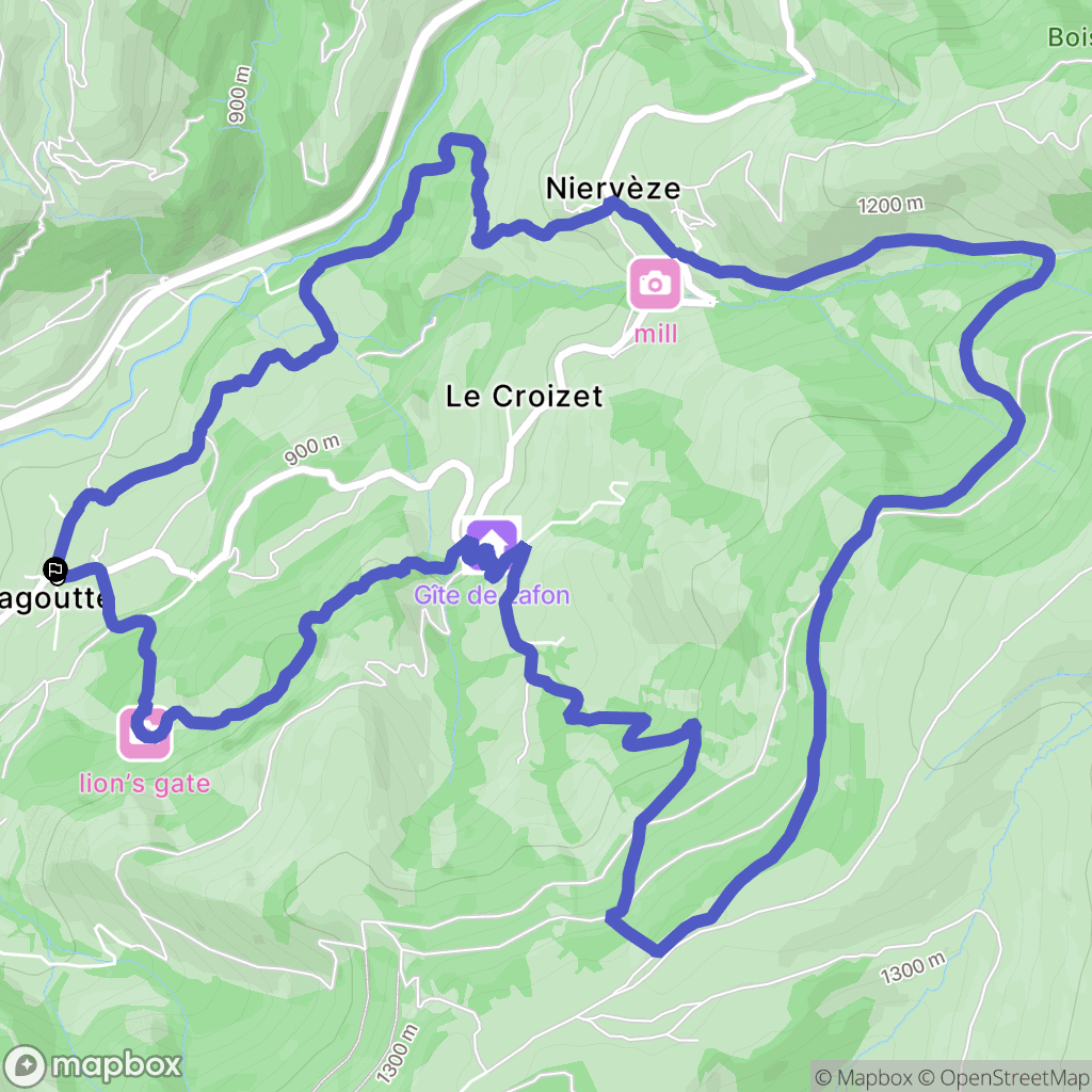 Lagoutte, Thiézac: routekaart voor buitenactiviteiten - France