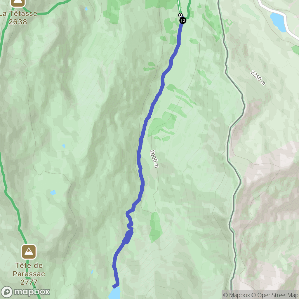 Larche : carte du parcours de randonnée - France
