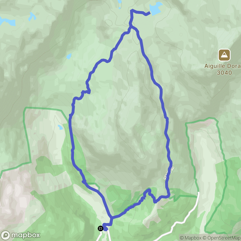 Modane : carte du parcours de randonnée - France