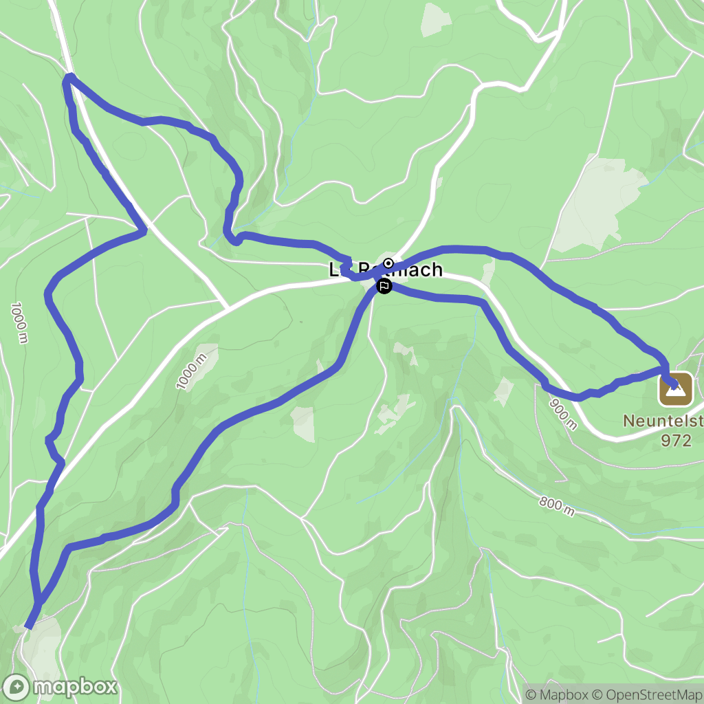 Rothlach, Le Hohwald : carte du parcours de randonnée - France