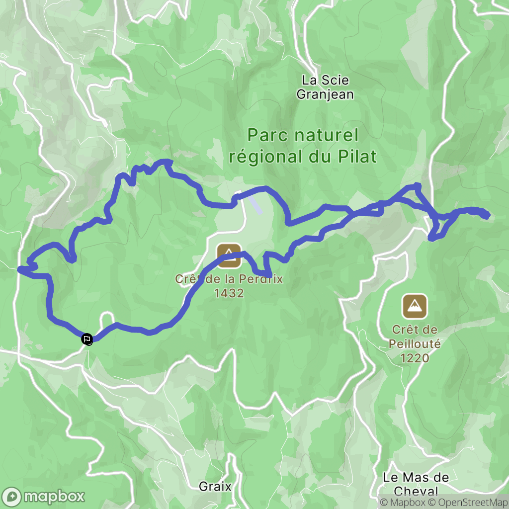 La Gaupillère : carte du parcours de randonnée - France