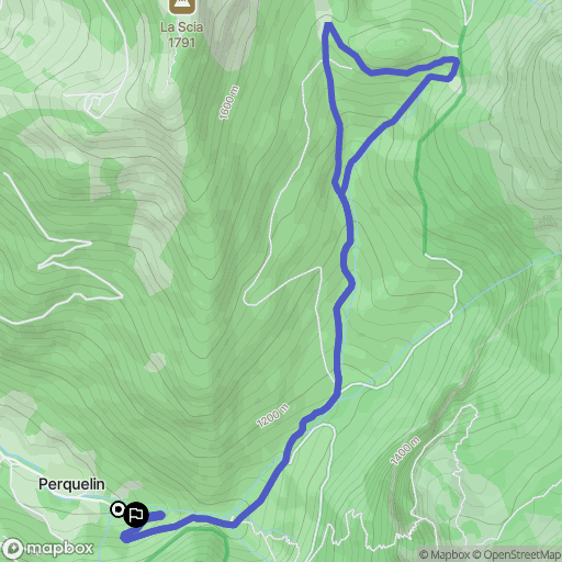 Perquelin, Saint-Pierre-de-Chartreuse : carte du parcours de randonnée - France