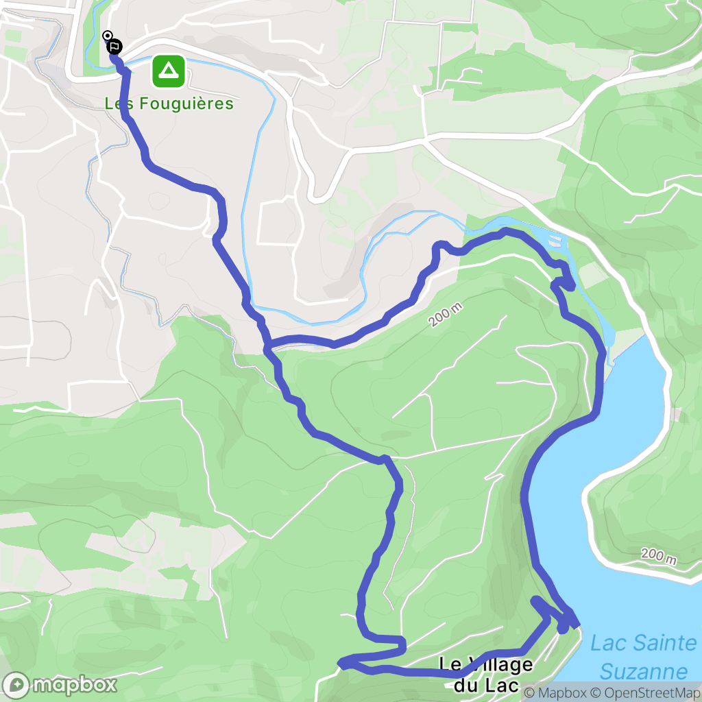 Brignoles : carte du parcours de randonnée - France