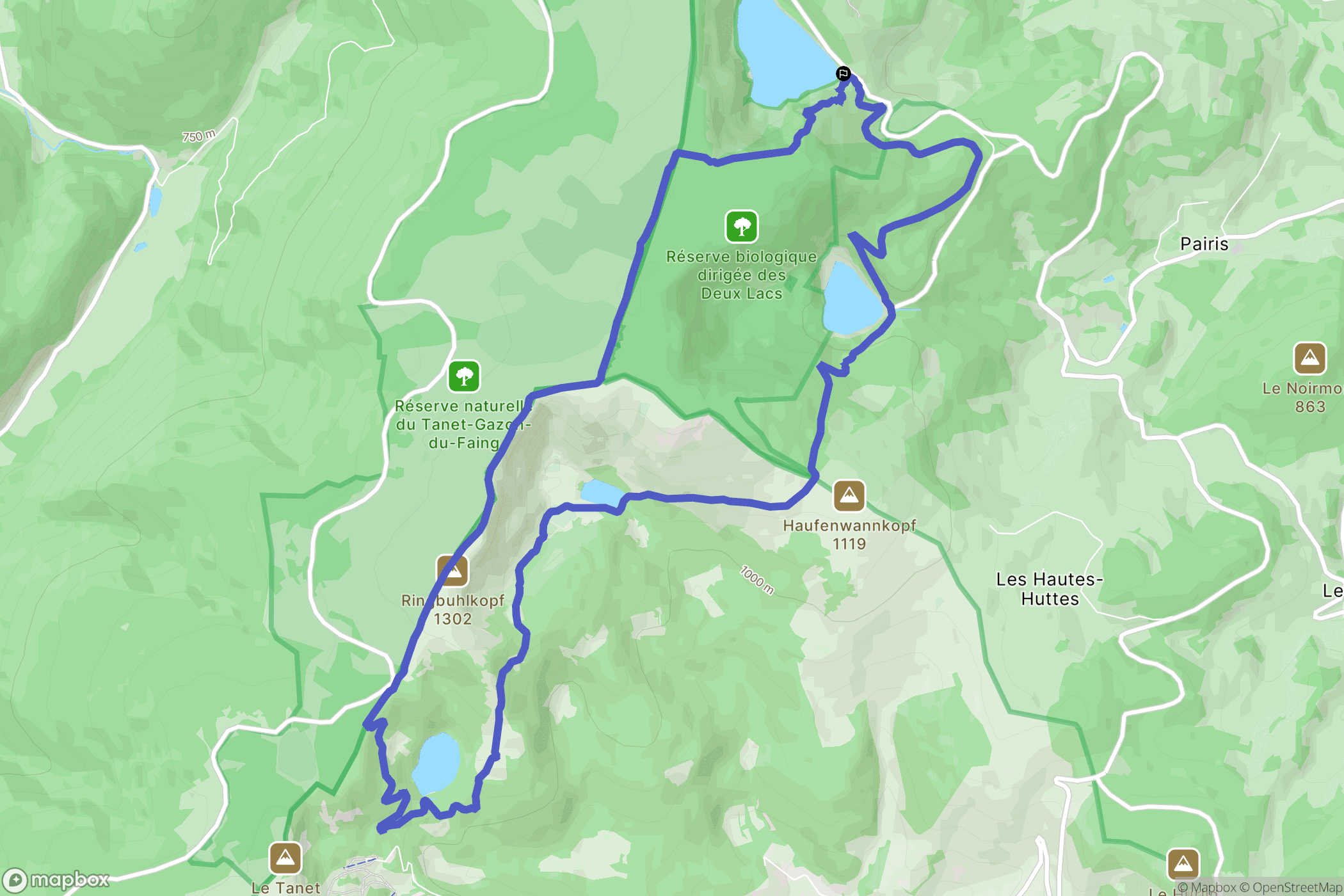 Lac Blanc, Orbey: routekaart voor buitenactiviteiten - France