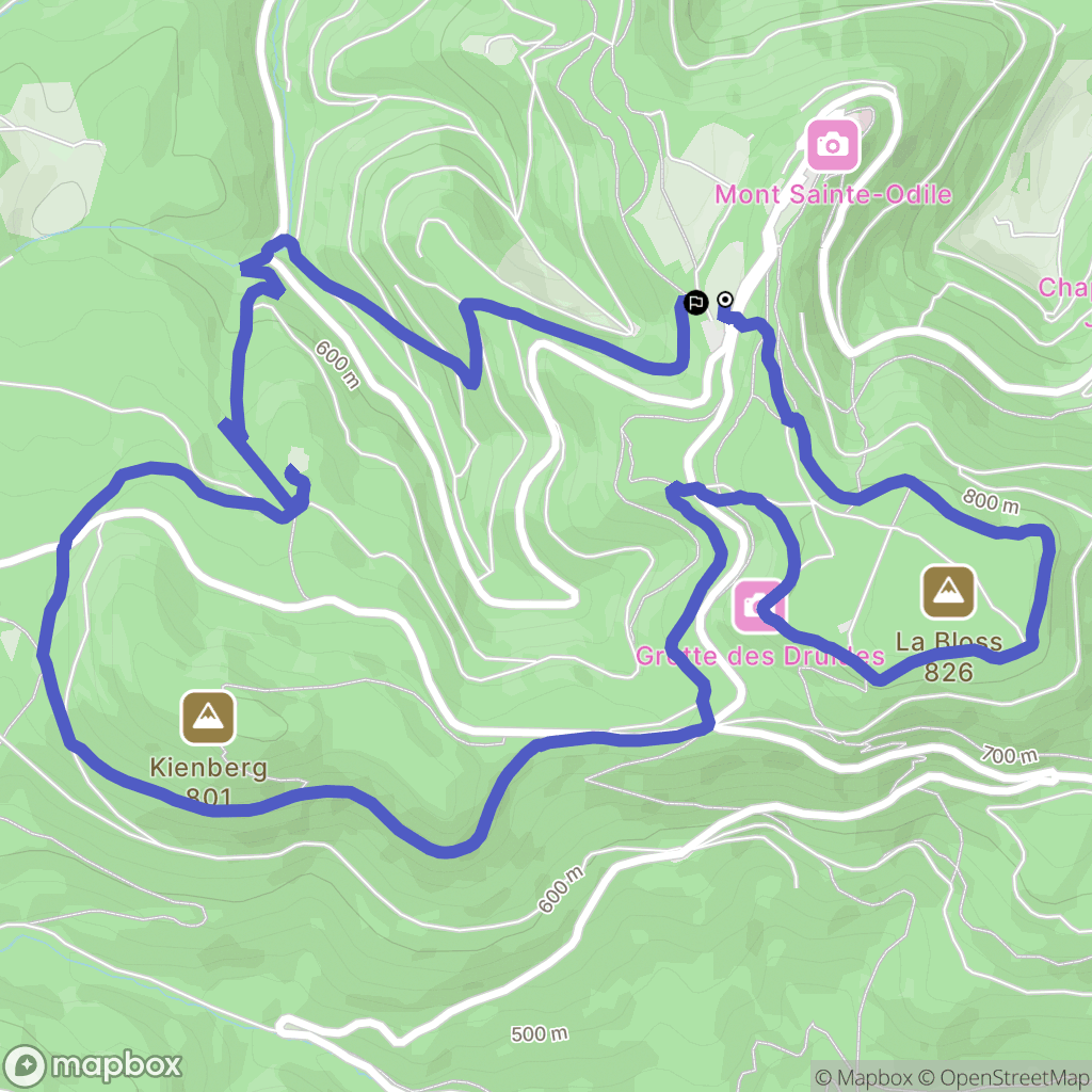 Grossmatt, Saint-Nabord : carte du parcours de randonnée - France