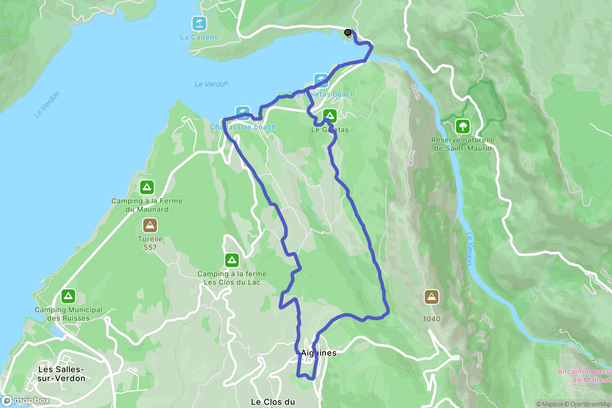 Aiguines: routekaart voor buitenactiviteiten - France